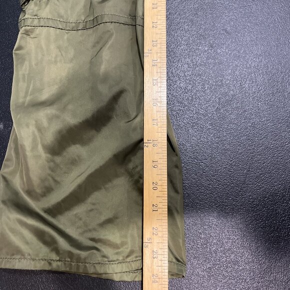 H&M Cargo Pants Girls 10-12 Green Khaki Satin Wide Leg High Waist Utility Grunge - Picture 6 of 8